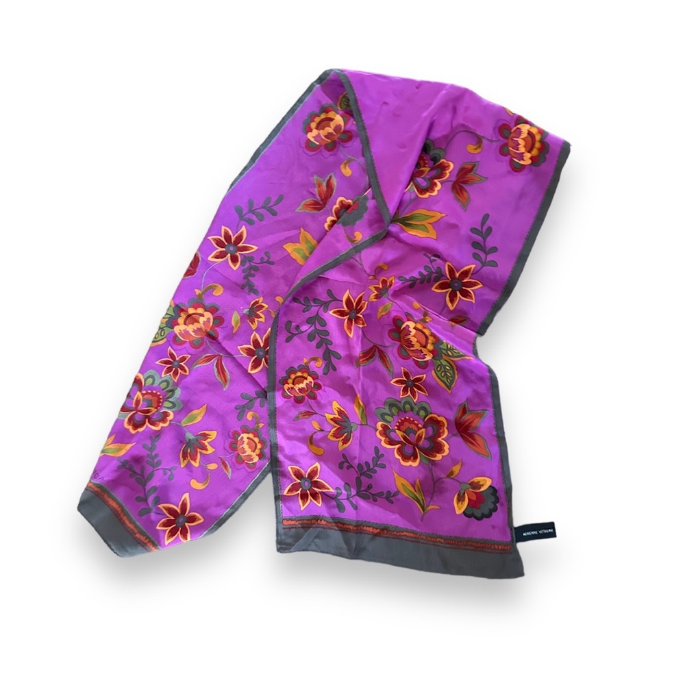 Adrienne Vittadini floral silk scarf